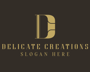 Golden Business Firm Letter D logo design