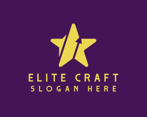 Gold Star Arrow logo design