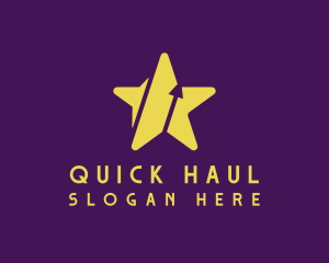 Gold Star Arrow logo design