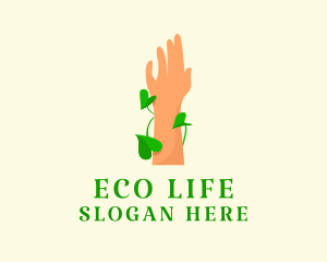 Eco friendly Hand  logo design