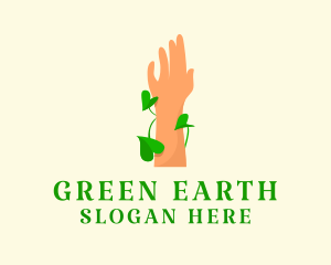 Eco friendly Hand  logo design