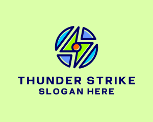 Target Lightning Thunder  logo design