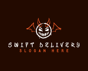 Creepy Devil Graffiti Logo