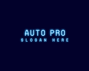 Blue Neon Wordmark Logo