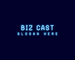 Blue Neon Wordmark Logo
