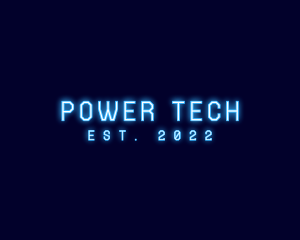 Blue Neon Wordmark logo