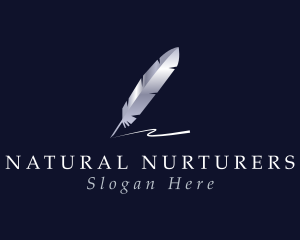 Writer Quill Journal logo design