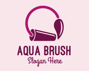 Purple Beauty Brush  logo design