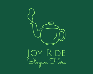 Green Teapot Tea Kettle logo design