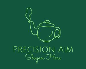 Green Teapot Tea Kettle logo design