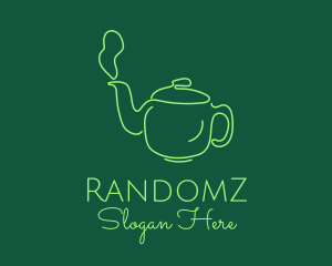 Green Teapot Tea Kettle logo design