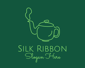 Green Teapot Tea Kettle logo design