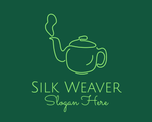 Green Teapot Tea Kettle logo design