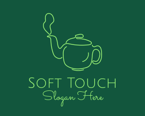 Green Teapot Tea Kettle logo design