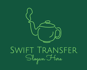 Green Teapot Tea Kettle logo design