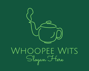 Green Teapot Tea Kettle logo design