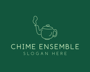 Green Teapot Tea Kettle logo design