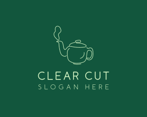 Green Teapot Tea Kettle logo design