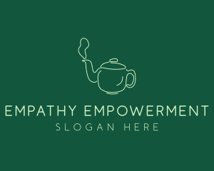 Green Teapot Tea Kettle logo design