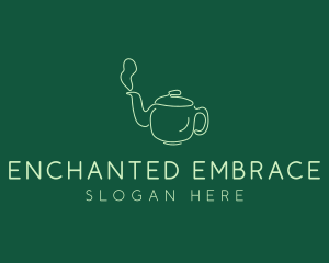 Green Teapot Tea Kettle logo design