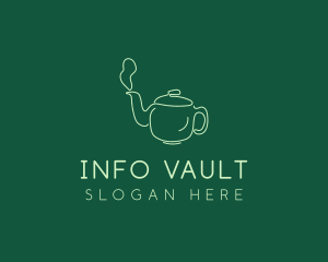 Green Teapot Tea Kettle logo design