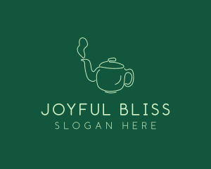 Green Teapot Tea Kettle logo design