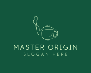 Green Teapot Tea Kettle logo design