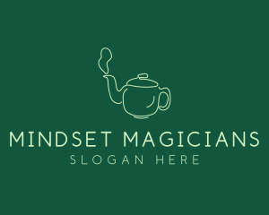 Green Teapot Tea Kettle logo design