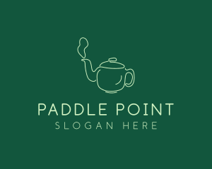 Green Teapot Tea Kettle logo design