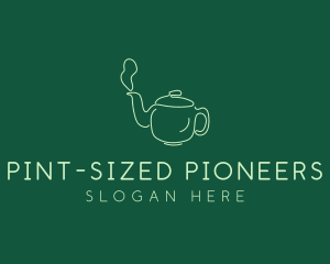 Green Teapot Tea Kettle logo design