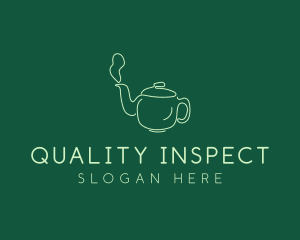 Green Teapot Tea Kettle logo design