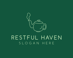 Green Teapot Tea Kettle logo design