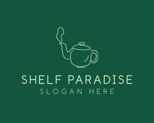 Green Teapot Tea Kettle logo design