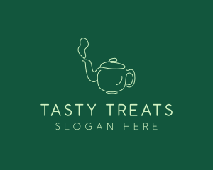 Green Teapot Tea Kettle logo design