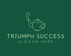 Green Teapot Tea Kettle logo design