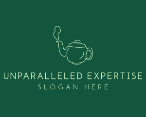 Green Teapot Tea Kettle logo design