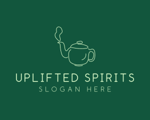 Green Teapot Tea Kettle logo design