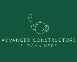 Green Teapot Tea Kettle logo design