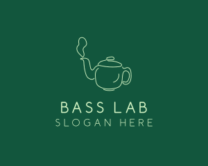 Green Teapot Tea Kettle logo design