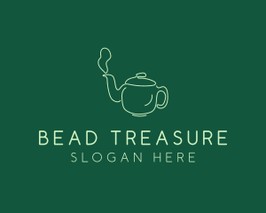 Green Teapot Tea Kettle logo design