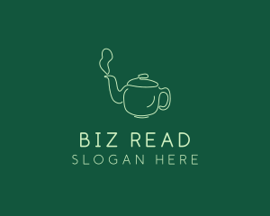 Green Teapot Tea Kettle logo design