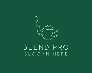 Green Teapot Tea Kettle logo design