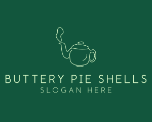 Green Teapot Tea Kettle logo design