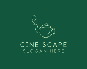 Green Teapot Tea Kettle logo design