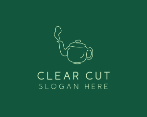 Green Teapot Tea Kettle logo design