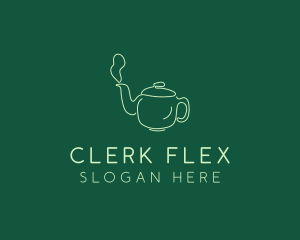 Green Teapot Tea Kettle logo design