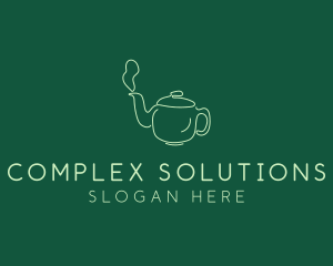 Green Teapot Tea Kettle logo design