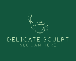 Green Teapot Tea Kettle logo design