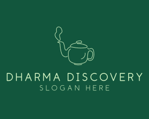 Green Teapot Tea Kettle logo design