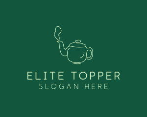 Green Teapot Tea Kettle logo design